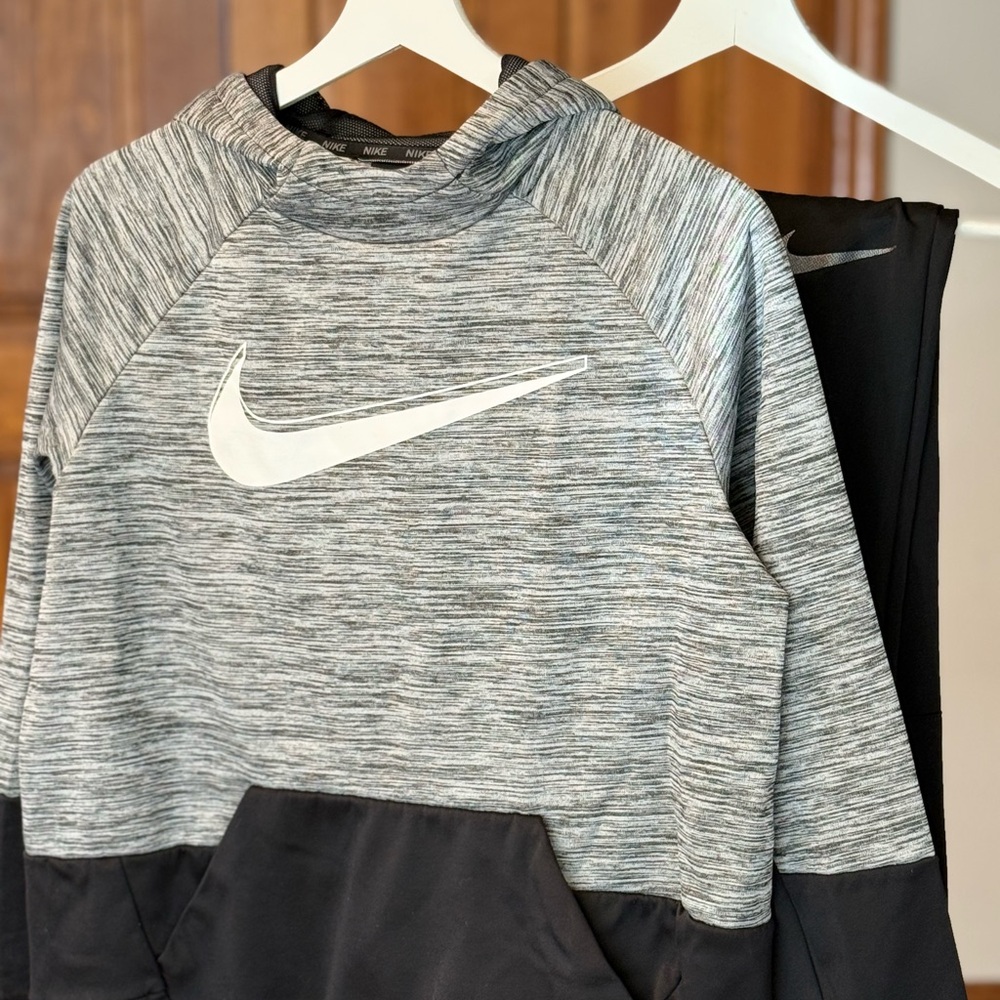 Nike Dri-FIT YXL hoodie- Black and Gray w/ Mens black S Dri-FIT pants